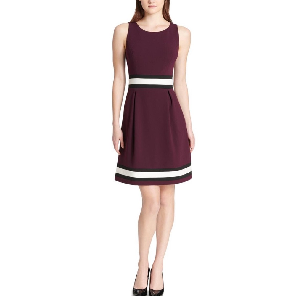 Tommy Hilfiger Box Pleat Sleeveless Pleat Dress